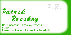 patrik rocskay business card